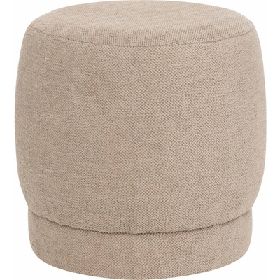 Atmosphera Čalouněný kulatý puf AMEA bouclé, průměr 39 cm, béžový