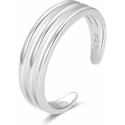Beneto Minimalistický stříbrný na nohu AGGF491 – Zboží Dáma