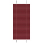 vidaXL Плисирана щора, бордо червена, 65x100 см, ширина на плата 64, 4 см, полиестер (4015221)