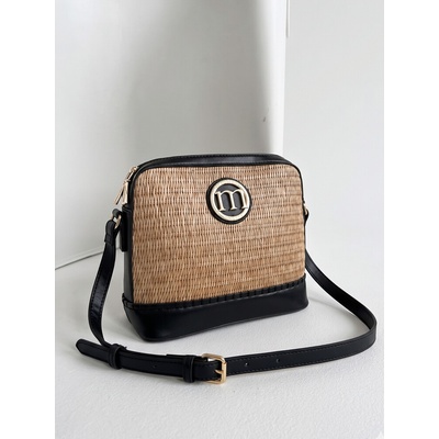 Monnari Letná slamená crossbody kabelka – hnedo-čierna