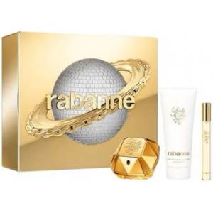 Paco Rabanne Комплект за жени Paco Rabanne Lady Million - Парфюмна вода 50 мл + Лосион за тяло 100 мл + Мини Парфюмна вода 10 мл Парфюми