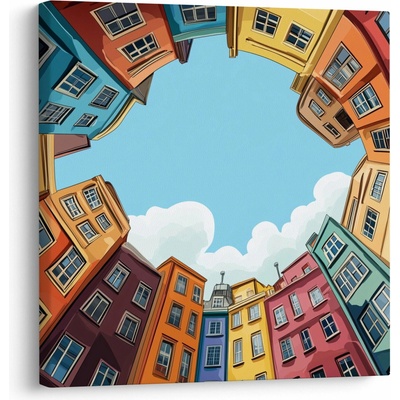 Obraz - Mezi domy, jednodílný 50x50 cm
