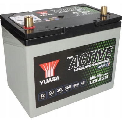 Yuasa YBX Active Leisure & Marine AGM 12V 90Ah 300A L26-AGM