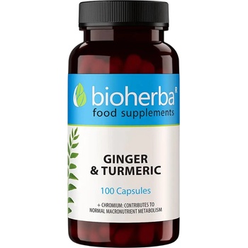 Bioherba Ginger and Turmeric, 100 капсули, Bioherba