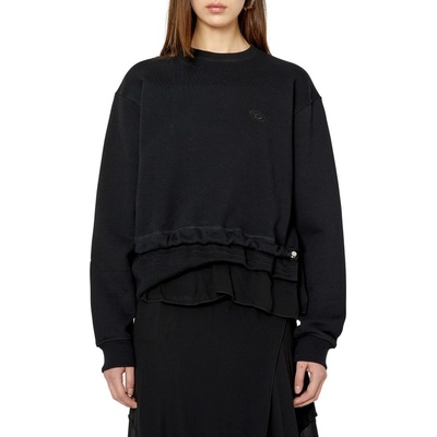 Diesel F-Reggy-Hood-Zip-Microdiv Sweat čierna