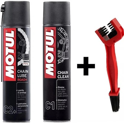 Motul C1 Chain Clean + C2+ Chain Lube Road Plus 400 ml – Zboží Mobilmania