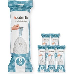 Brabantia Торбички за кош Brabantia PerfectFit FlatBack+/Bo 1005592, Размер O, 30 л, 120 броя, Бял (1005592)