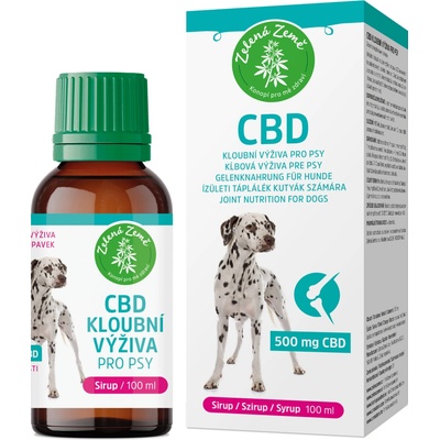 Zelená Země CBD kĺbová výživa pre psov sirup 100 ml