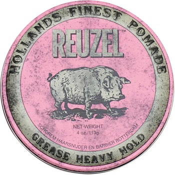 REUZEL Styling Pink Pomade Grease Heavy Hold помада за коса средна фиксация Man 113 гр