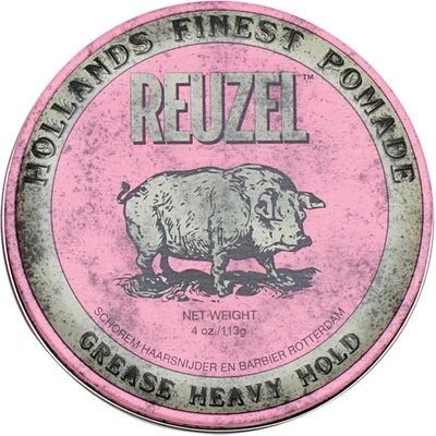 REUZEL Styling Pink Pomade Grease Heavy Hold помада за коса средна фиксация Man 113 гр