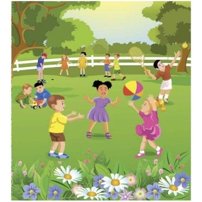 DIMEX ART Флизелинов фототапет деца в градината 225 x 250 см