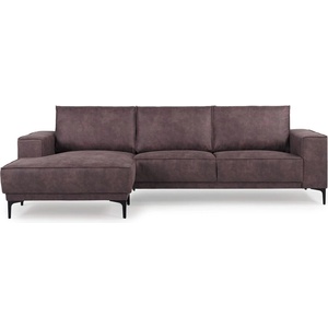 Scandic Тъмнокафяв ъглов диван от изкуствена кожа (ляв ъгъл) Copenhagen - Scandic (14499SN PRESTON 29)