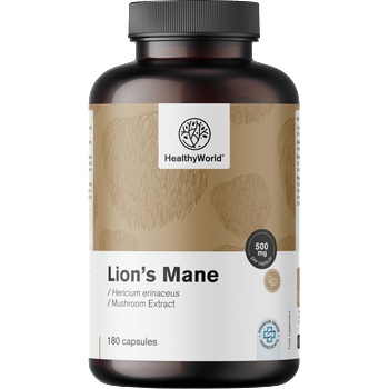 HealthyWorld Lion's Mane 500 mg - 180 капсули