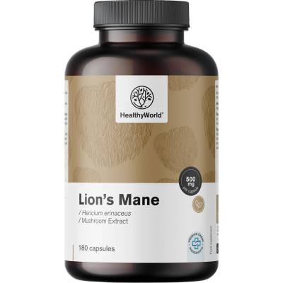 HealthyWorld Lion's Mane 500 mg - 180 капсули