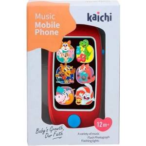 RAYA TOYS Бебешки музикален телефон Raya Toys - Kaichi, червен (503120402) - ozone