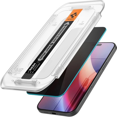 Spigen Privacy Протектор за iPhone 16 Pro, SPIGEN Glass tR EZ Fit, 2 броя (AGL07929)