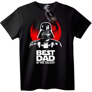 NOONEBRAND Тениска Darth Vader Най-добрият татко - M, White