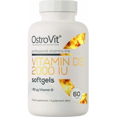 OstroVit Vitamin D3 2000 IU softgels 60 kapsúl