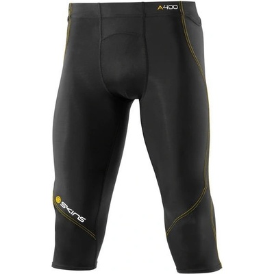 SKINS A400 Mens 3/4 Tights black Yellow