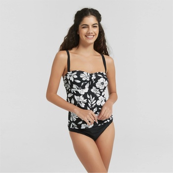 Image 1 of Be You Women's Bandeau Tankini - Floral Mono
