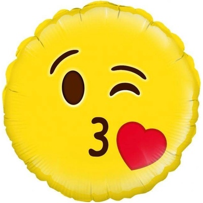 Godan 229325 Fóliový balón Emoji Kiss 45cm