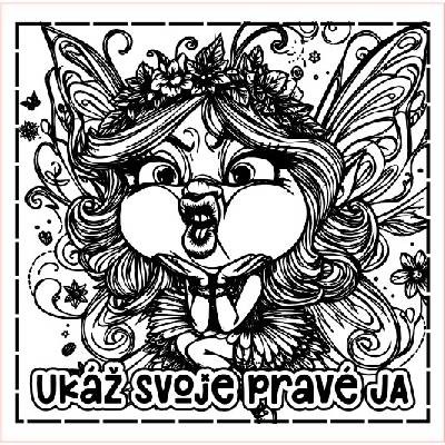 Koženkový štítok Ukáž svoje pravé ja Materiál/farba: LASER tm.drevo/strieborná