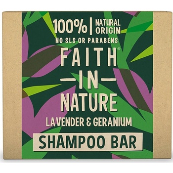 Faith in Nature tuhý šampon levandule a pelargonie 85g