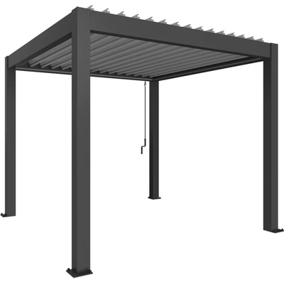 Biohort B449220 3x3 312 x 312 cm, tmavosivá metalická/strieborná metalická (lamely)
