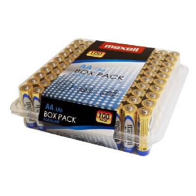 Алкални батерии MAXELL LR6 AA 10x10 бр / 100 бр. в PVC кутия (ML-BA-LR6-100PK-PVC)