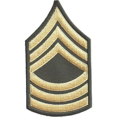 Nášivka: Hodnost US ARMY rukávová Master Sergeant olivová | žlutá