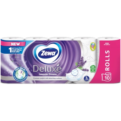 Zewa Deluxe Lavender Dreams тоалетна хартия 10бр (Z/649%5)