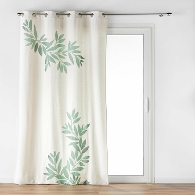 Bielo-zelený záves 140x260 cm Nymphea – douceur d'intérieur