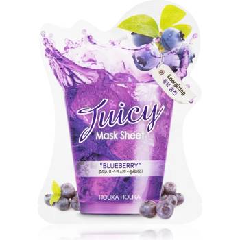 Holika Holika Juicy Mask Sheet Blueberry платнена маска за лице с енергизиращ ефект 20ml