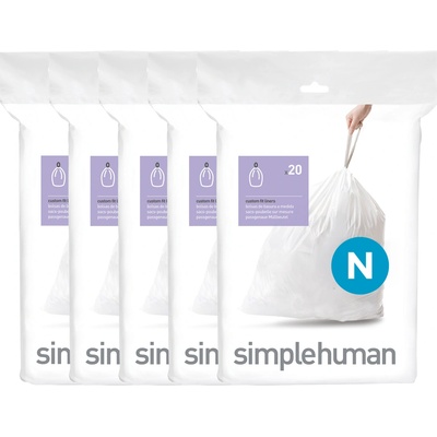 Simplehuman sáčky do odpadkového koše 45-50 l typ N zatahovací 100 ks 35 µm CW0174CP