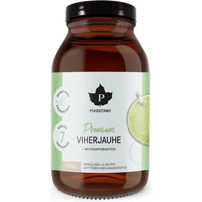 Puhdistamo - Real Foods Oy Зелени храни на прах + Пробиотик 120 g прах | Puhdistamo (222229 (000123) PHD)