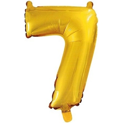 JUNIOR narodeninový balón, 32in 81cm, zlatý, číslo 7