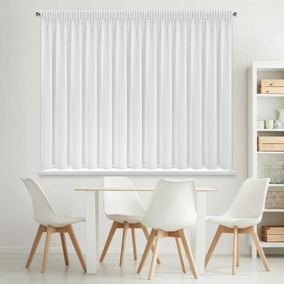 EUROFIRANY ZÁCLONA NA PÁSCE DEBRA 400X160 CM BÍLÁ
