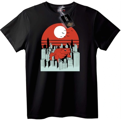 NOONEBRAND Тениска Градски силует на жаба - 3XL, Black