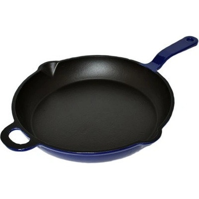 Český smalt GOURMETINA Litinová smaltovaná pánev MAGDALENA Noční modrá/black edition 28 cm