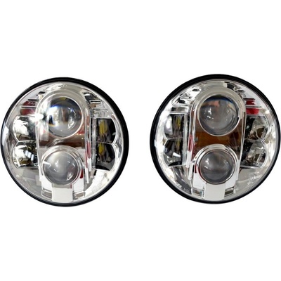 Súprava 7" LED svetlometov, E13 Európska homologácia, Chróm, Jeep Wrangler JK, TJ, CJ's, serie 9000C