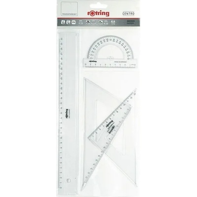 rOtring Комплект линийки Rotring с прозрачна вода, 4 части NRR0221370 (NRR0221370)