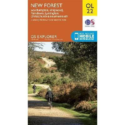 Ordnance Survay vydavatelství mapa New Forest, Southampton, Ringwood, Lymington 1:25 t.