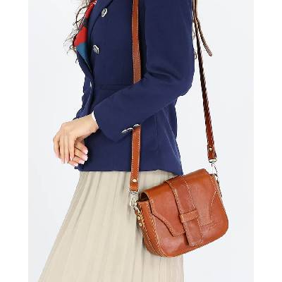 Mazzini Marco kožená crossbody kabelka BRESCIA velbloud
