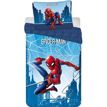 Jerry Fabrics obliečky Spiderman Blue city Bavlna 140x200 70x90