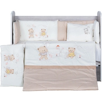 Бебешки спален комплект Бродерия Мечета в парка с бели точки