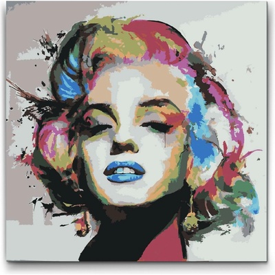 Vymalujsisam MALOVÁNÍ PODLE ČÍSEL MARILYN MONROE BAREVNÝ PORTRÉT – Zboží Dáma