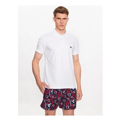 Emporio Armani Underwear Тениска с яка и копчета 211804 3R461 00010 Бял Regular Fit (211804 3R461 00010)