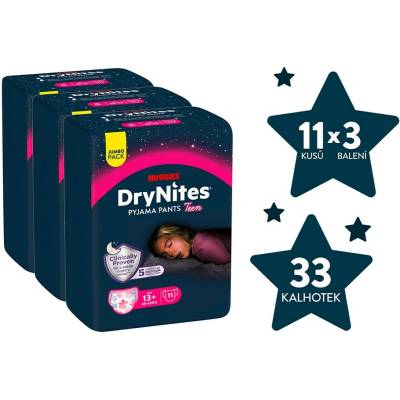 DryNites pro dívky JUMBO box 13+ let / 48-60kg / 3x11ks