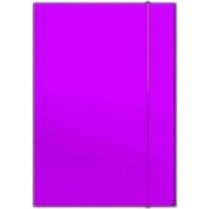 Barbara CARDBOARD FOLDER WITH ELASTIC BAND A4 300 G/M2, PURPLE