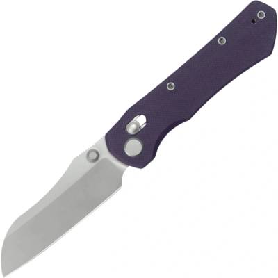 Geo Knife Komodo Stonewash M390 Blade, Purple G10 GEO2509G